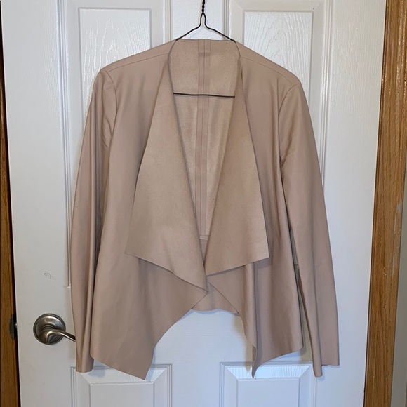 Pink/ Cream faux leather jacket